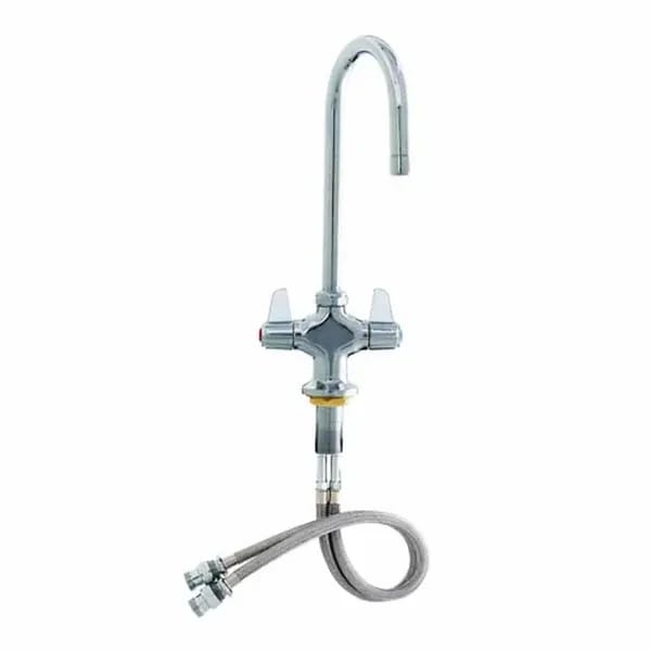 T&S 5F-2SLX05 Single Hole Deck Mount Equip Faucet with 5-3/4" Gooseneck Spout — view 1