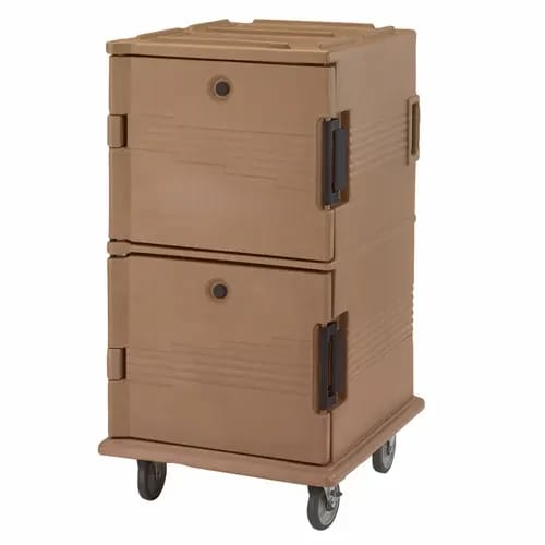 Cambro Ultra Cam Cart UPC1600SP157 Insulated Coffee Beige Front Loader Food Carrier — view 1