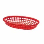 Tablecraft 1074FG Forest Green Oval Platter Basket 9-1/4" x 6" x 1-3/4" | Case of 36 — view 3