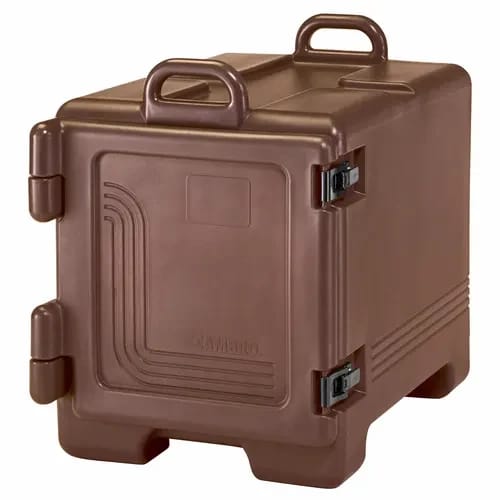 Cambro 1318CC131 Insulated Dark Brown Front Loader Food Carrier — view 1