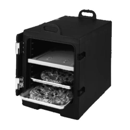 Cambro Camcarrier 1826MTC615 Insulated Charcoal Gray Front Loader Food Carrier — view 2