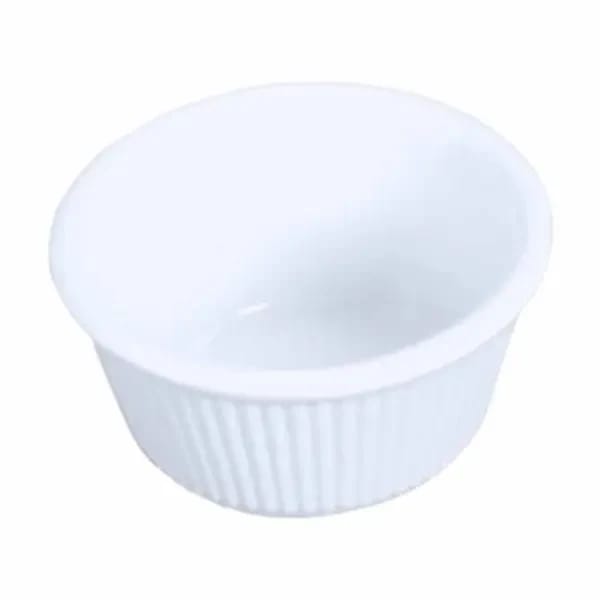 Thunder Group ML532W1 White 4 oz. Fluted Melamine Ramekin | Case of 12 — view 2
