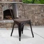 Flash Furniture ET-3534-AB-GG Antique Blue Galvanized Steel Chair — view 4
