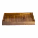 Tablecraft CRATE114BK Full Size Black Wood Display Crate 4-1/4" Deep — view 4