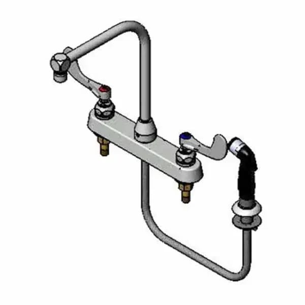 T&S B-1175 8" Deck Mount Workboard Faucet — view 1