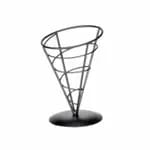 Tablecraft 10737 4" Square Black Crackle Pattern Aluminum Snack Basket — view 4