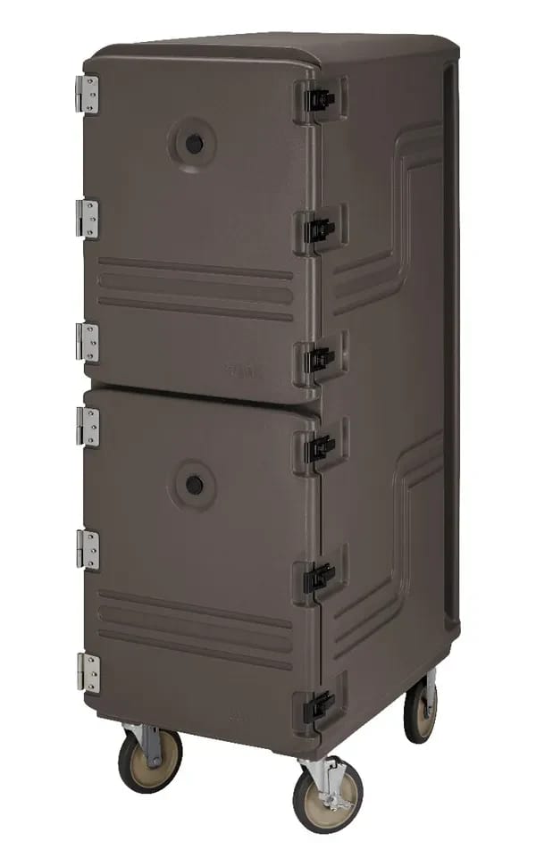 Cambro Camcart 1826DBCSP131 Insulated Dark Brown Front Loader Food Carrier — view 1