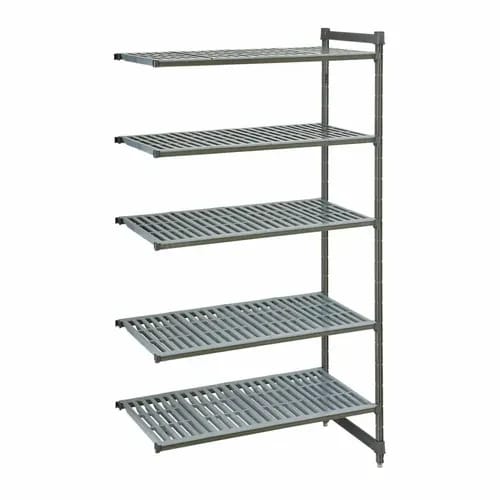 Cambro Camshelving CBA214884V5580 5-Shelf Polypropylene Brushed Graphite Add-On Shelving Unit 48"W X 21"D X 84"H — view 1
