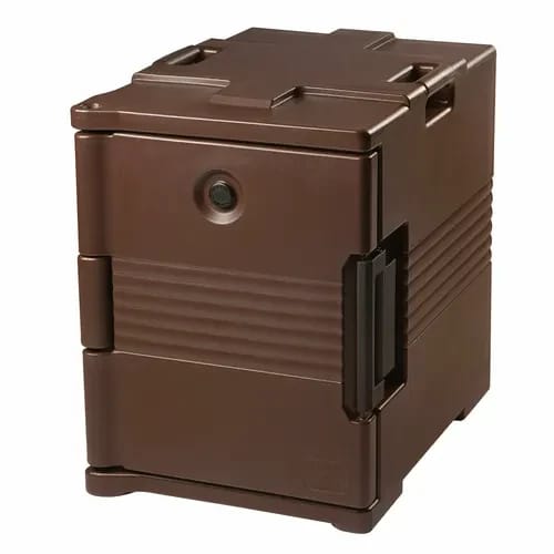 Cambro Ultra Pan Carrier UPC400131 Insulated Dark Brown Front Loader Food Carrier — view 1