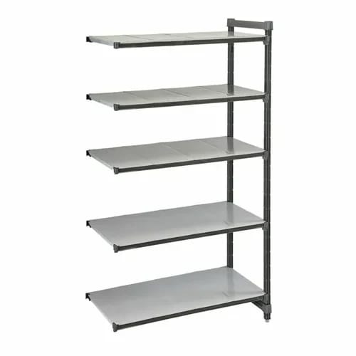 Cambro Camshelving EA217284S5580 5-Shelf Polypropylene Brushed Graphite Add-On Shelving Unit 72"W X 21"D X 84"H — view 1