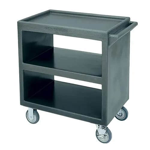 Cambro BC2304S191 3-Shelf 500 Lb. Capacity Granite Gray Utility Bus Cart — view 2