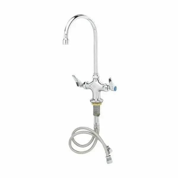 T&S B-0301-01-QT-VR Single Hole Deck Mount Pantry Faucet with 5-3/4" Gooseneck Spout — view 1
