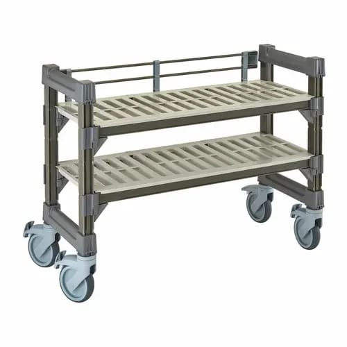 Cambro Camshelving EMU144827V2580 2-Shelf Polypropylene Brushed Graphite Shelving Kit 48"W X 14"D X 27-1/4"H — view 1