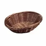 Tablecraft 1475 Brown Round Woven Basket 8-1/2" x 2-1/4" | Case of 12 — view 3