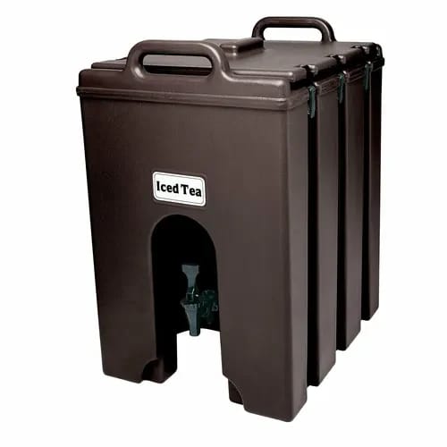 Cambro Camtainer 1000LCD131 11-3/4 Gallon Insulated Dark Brown Beverage Dispenser — view 2
