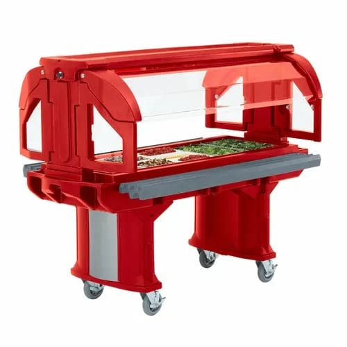 Cambro Versa Food Bar VBRHD5158 4-Pan Hot Red Cold Food Serving Counter — view 1