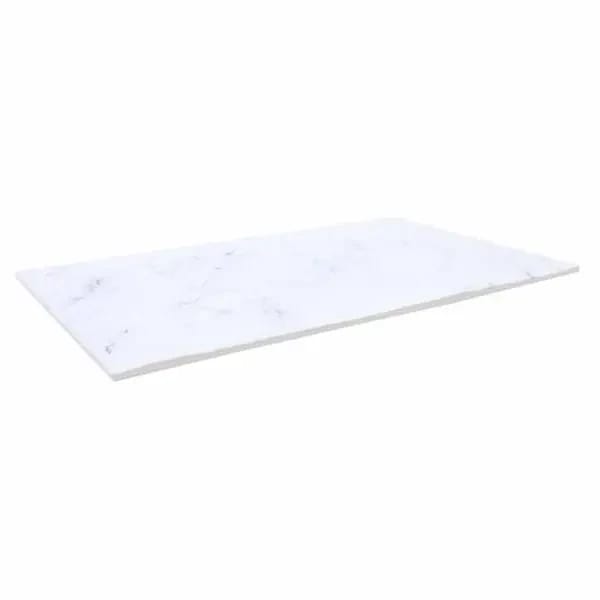 Tablecraft MG3WM Frostone White Marble Rectangular Melamine Serving Tray 12-3/4" x 6-7/8" — view 2