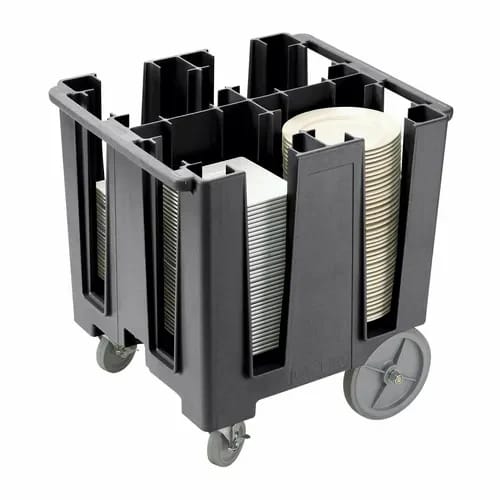 Cambro DCS1125110 Polyethylene 4 Black Dish Caddy With 4 Dividers — view 1