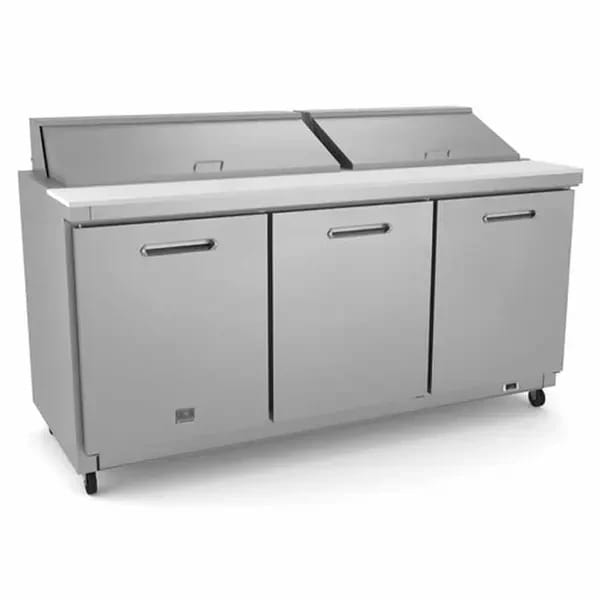 Kelvinator KCHST70.18 18-Pan 3-Door Sandwich Prep Table 71-5/8"W — view 1
