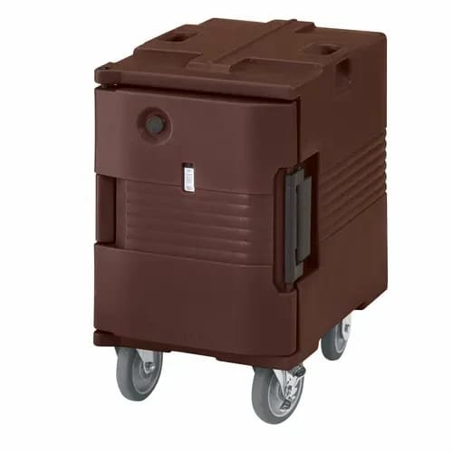 Cambro Ultra Pan Carrier UPCHW400131 1-Compartment Dark Brown Heated Food Pan Carrier — view 2