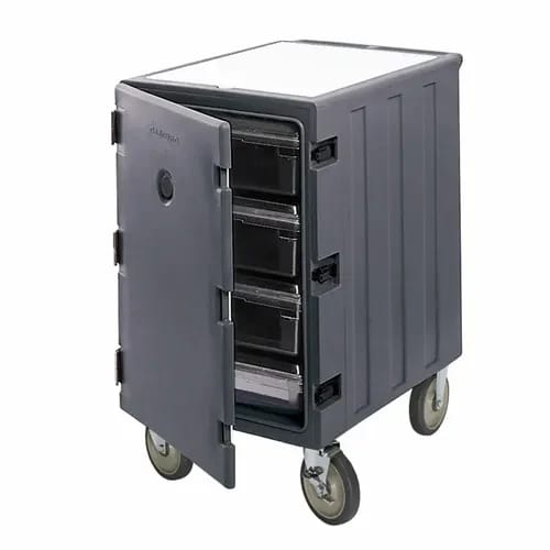 Cambro Camcart 1826LBC615 Insulated Charcoal Gray Front Loader Food Carrier — view 2