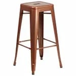 Flash Furniture ET-BT3503-30-COP-GG Copper Galvanized Steel Bar Stool — view 4