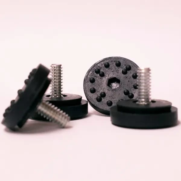 Modesto Black Table Base Glides with 1/4" Thread | Pack of 4 — view 2