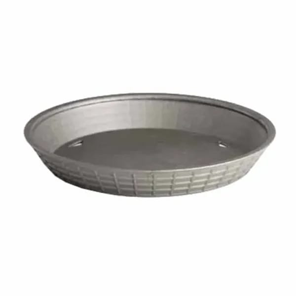 Tablecraft 13759GM Gunmetal Round Platter Basket 9" x 1-1/4" | Case of 12 — view 1