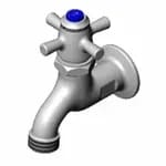 T&S B-0702 Wall Mount Single Sink Faucet with 4-Arm Handle — view 3