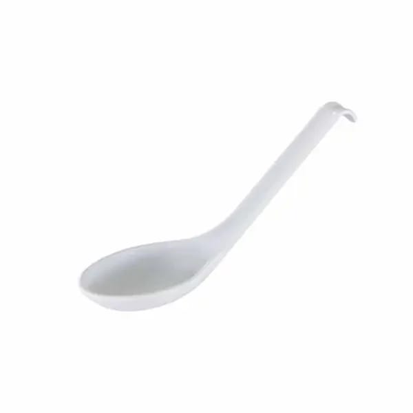 Thunder Group 7200WT Classic White 5/8 oz. Melamine Soup Spoon | Case of 60 — view 2