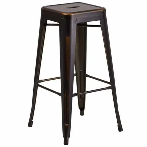 Flash Furniture ET-BT3503-30-COP-GG Copper Galvanized Steel Bar Stool — view 2