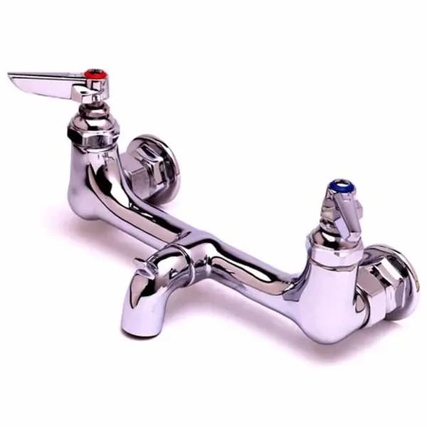 T&S B-0672-POL 8" Wall Mount Service Sink Faucet — view 2
