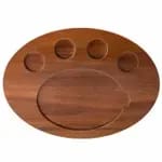 Tablecraft 10709 Acacia Wood Rectangular Fajita Serving Board 18-1/2" x 8-3/4" x 3/4 — view 4