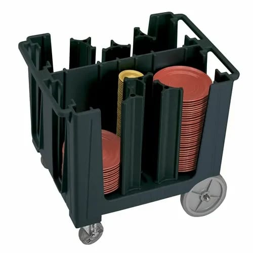 Cambro ADCS110 Polyethylene 6 Black Dish Caddy With 6 Adjustable Dividers — view 2