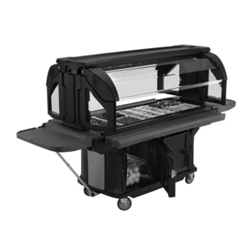 Cambro Versa Food Bar VBRUHD6519 5-Pan Kentucky Green Cold Food Serving Counter — view 2