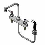 T&S B-1152 8" Deck Mount Workboard Faucet with 8" Swing Spout Nozzle and Spray Hose — view 3