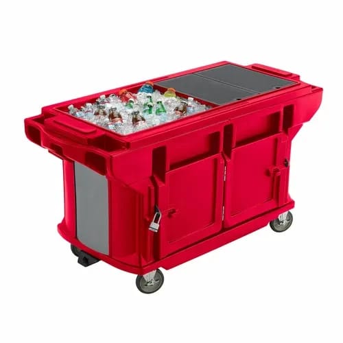 Cambro Versa Food Bar VBRUT6158 5-Pan Hot Red Cold Food Serving Counter — view 1