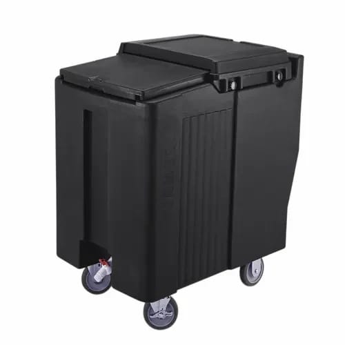Cambro Slidinglid ICS175T110 175 Lb. Black Mobile Ice Caddy — view 2