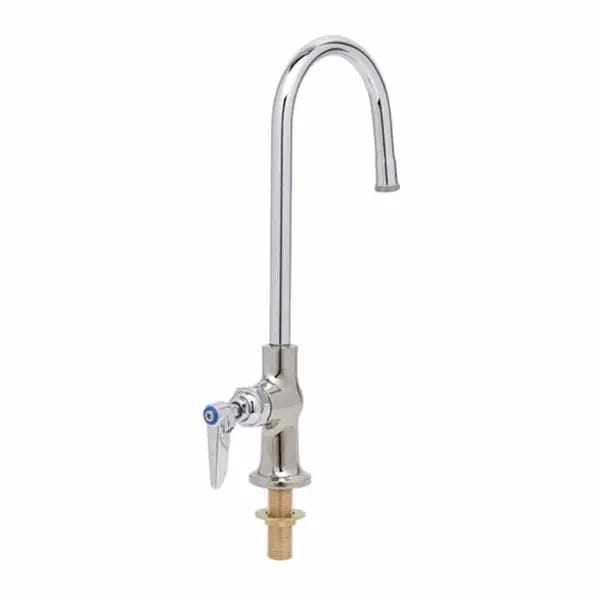 T&S B-0305-CR Single Hole Deck Mount Pantry Base with 6" Rigid Gooseneck — view 1