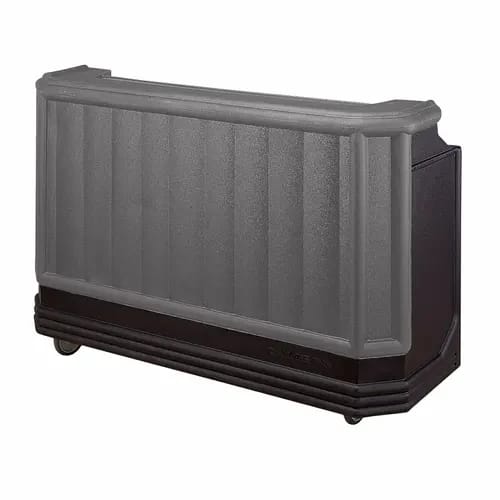 Cambro Cambar BAR730CP420 Granite Gray Portable Bar 7-Bottle Speed Rail Portable Bar 72-3/4"W X 26"D X 48"H — view 2