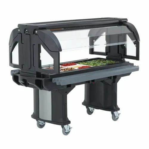 Cambro Versa Food Bar VBRHD6110 5-Pan Black Cold Food Serving Counter — view 1