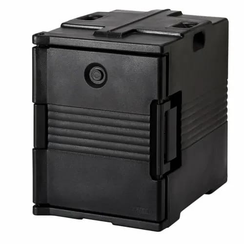 Cambro Ultra Pan Carrier UPC400110 Insulated Black Front Loader Food Carrier — view 2