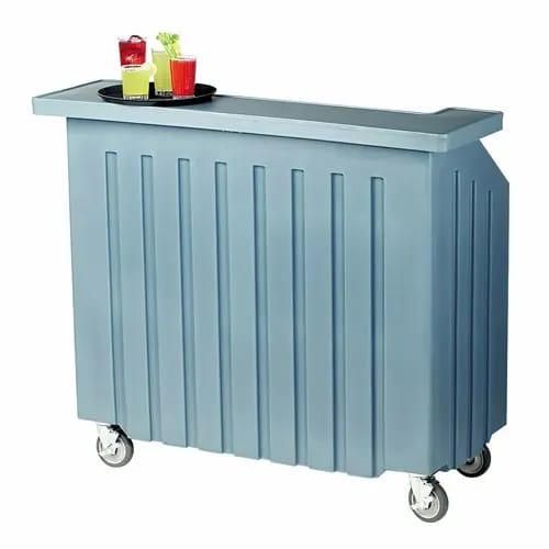 Cambro Cambar BAR540401 Slate Blue Portable Bar 5-Bottle Speed Rail Portable Bar 54"W X 25-7/8"D X 46-1/8"H — view 2