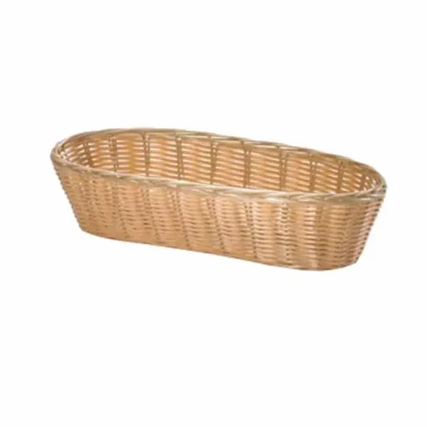 Tablecraft 1113W Natural Oblong Woven Basket 13" x 5" x 3 | Case of 12 — view 1