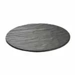 Tablecraft MG1 Frostone Black Slate Rectangular Melamine Serving Tray 20-3/4" x 12-3/4" — view 4