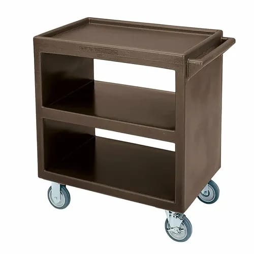 Cambro BC230131 3-Shelf 500 Lb. Capacity Dark Brown Utility Bus Cart — view 2
