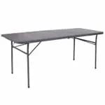 Flash Furniture DAD-LF-183Z-GG 72" x 30" Brown Woodgrain Plastic Top Folding Table — view 3