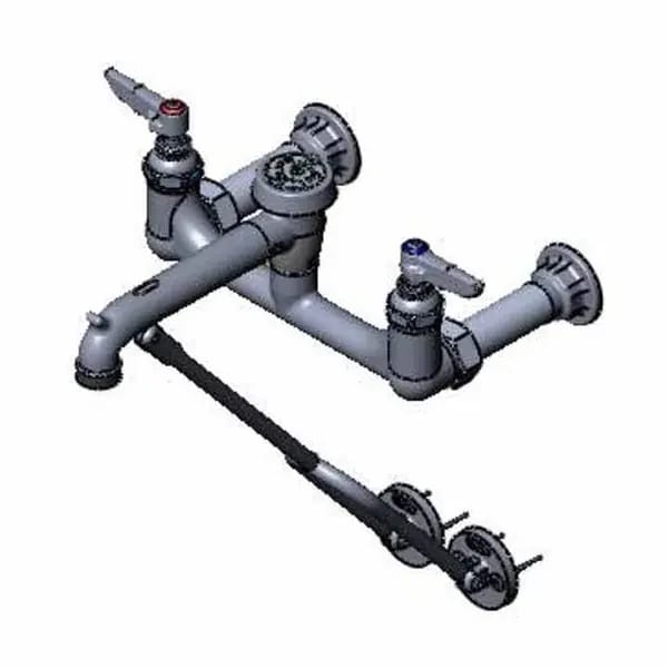 T&S B-0655-POL 8" Wall Mount Service Sink Faucet — view 1