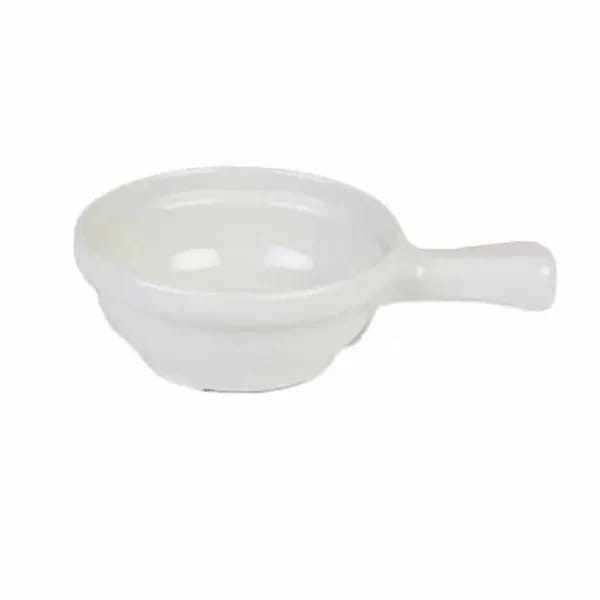 Thunder Group CR305V Ivory 10 oz. Melamine Soup Bowl with Handle | Case of 12 — view 2