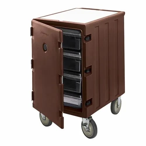 Cambro Camcart 1826LBC131 Insulated Dark Brown Front Loader Food Carrier — view 2